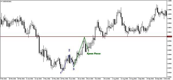 Forex trading: hook Ross on the price chart the currency pair